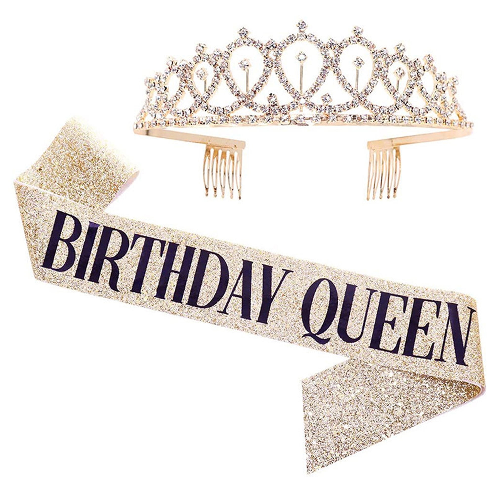 Birthday Girl Sash Tiara Crown Set Happy Birthday Party Decoration Supplies Gift - Walmart.com